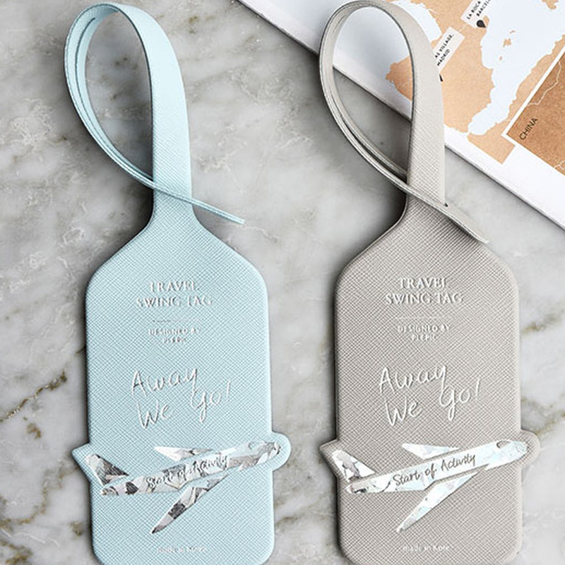 荷物タグ 卸売荷物タグモノグラムレザー手荷物空港タグ旅行スーツケース
