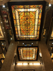 Customized China Factory Supply Solid Indoor Bar <b>Hall</b> Villa Hotel Church Cathedral Stained Glass Skyline Dome - Product Image 3
