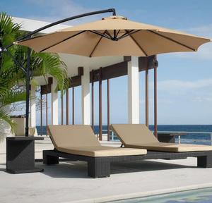 Heavy Duty Side Pole Cantilever Pagoda Fancy Garden Parasol Outdoor Patio Sombrilla con Logo Luxury Pool Commercial 9ft Steel - Product Image 1