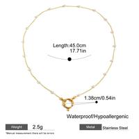 Collier personnalisé en acier inoxydable 316L plaqué or 18 carats, chaîne en acier inoxydable, classique, simple, basique, perle acrylique, boucle fonctionnelle