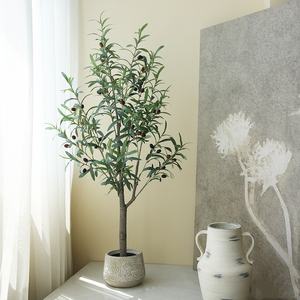 Arbre artificiel en plastique, vente en gros d'usine, décoration de bureau, magasin, maison, olivier artificiel - Product Image 5