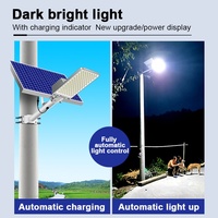 Système d'énergie solaire extérieur avec capteur led lampadaire 100w 200w 300w 400w jardin solaire lampadaire
