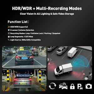 กล้องติดรถยนต์ Wi-Fi 5G 12MP ช่วงไดนามิกสูงเครื่องบันทึกการขับขี่ WDR microSD 3.39หน้าจอมือถือแอปควบคุมกล้องติดรถยนต์แบบไร้สาย - Product Image 3