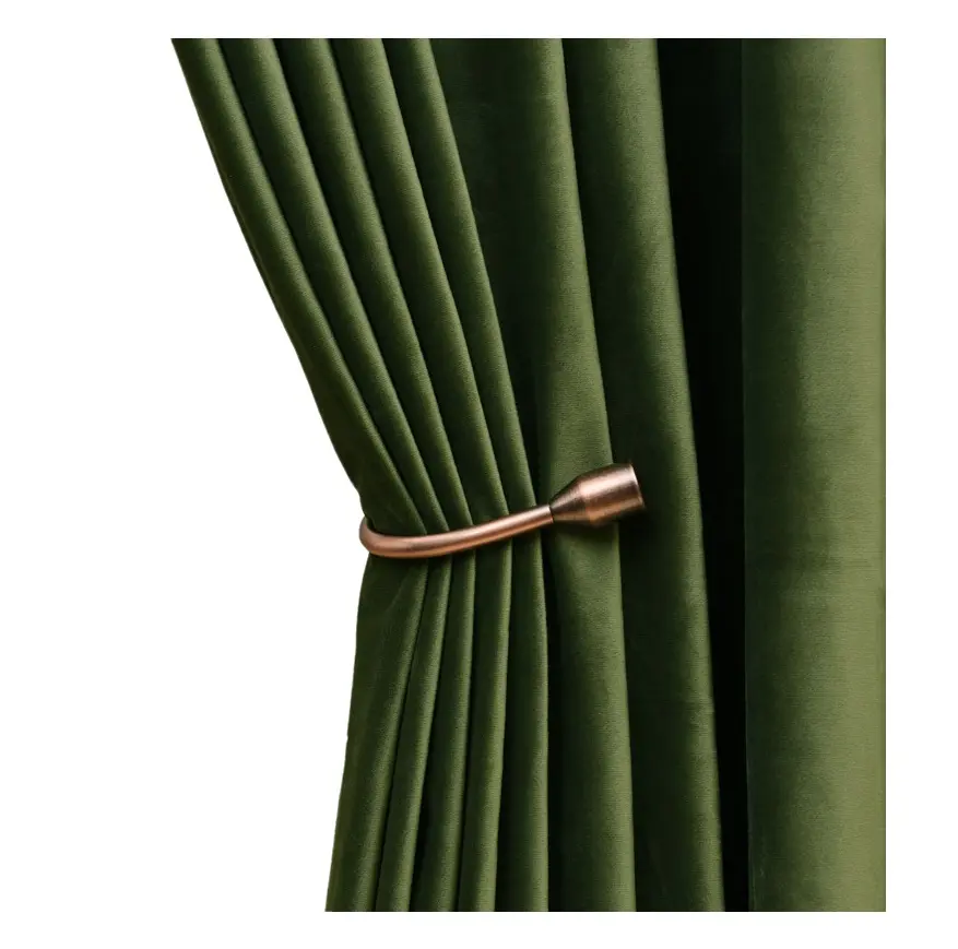 wholesale custom pattern logo 70%-90% shading velvet royal lime green leaves curtain