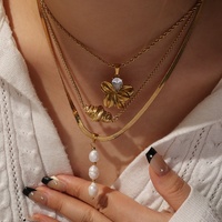 Collier tendance unique Colliers à pendentif croissant de haute qualité pour femmes Boîte à breloques à croissants personnalisée Bijoux à chaîne