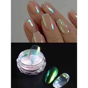 1 G 1 PCS Polvo para uñas, pigmento holográfico iridiscente efecto sirena, polvo para frotar, purpurina, esmalte en gel, decoración para manicura - Product Image 5