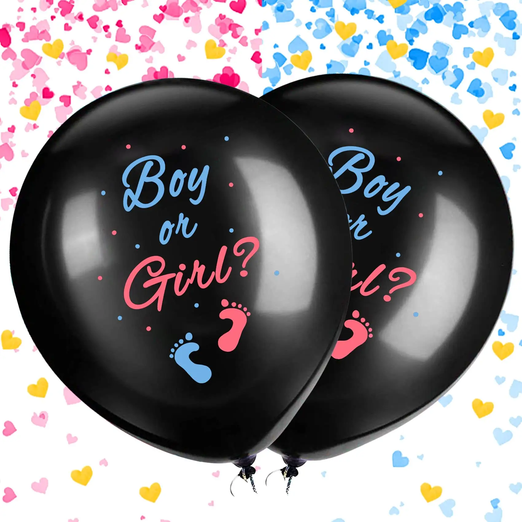 아기 성별 공개 풍선 블루 핑크 색종이 풍선 소년 또는 소녀 라텍스 글로브 베이비 샤워