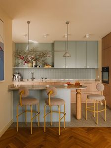 Vrijstaande hoogwaardige voorraadkasten keuken laminaat lak hoge voorraadkast in keukenkasten kastensets - Product Image 3