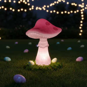 Custom <b>Easter</b> Decoration Blow Molding Mushroom Decoration With LED Lights - Product Image 5