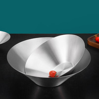 Bol à salade et à fruits en acier inoxydable, style coréen, écologique, avec logo personnalisé