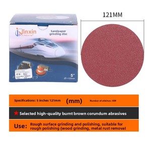 Smerigliatrice Pneumatica Jinxin, <span class=keywords><strong>Carta</strong></span> Abrasiva da 5 Pollici, Lucidatrice <span class=keywords><strong>ad</strong></span> Aria Autoadesiva Rossa 125, Sabbia Floccata 60 Mesh - Product Image 6