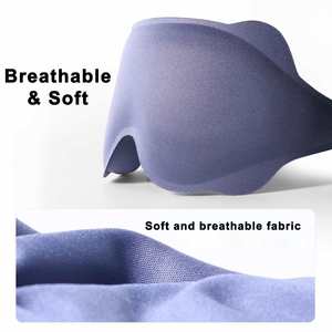 Zero Pressure 3D Contoured <b>Sleep</b> 100% Blackout <b>Light</b> Blocking Mask, Breathable Soft Eye Cover, Men Women Travel Nap - Product Image 4