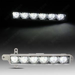 Feux de jour à LED pour Peugeot 308 Citroën, lampe de pare-chocs avant, blanc, 6 LED, matériau ABS - Product Image 1