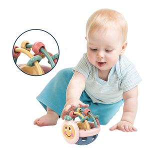 שאינו רעיל סיליקון רעשן חושי teether תינוק חושי בקיעת שיניים צעצוע רעשן משקולת מוסיקה סיליקון צעצוע