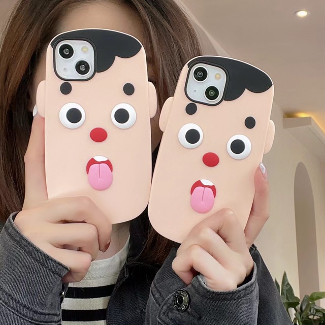 Focuses 3D Cartoon Funny Cute Silicon Pressing Soft Mobile Phone Cover Color Silicone Phone case for iphone 14 Pro Max