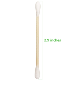 สำลีก้านไม้ไผ่แบบกำหนดเองพร้อมโลโก้ OEM สำหรับทำความสะอาดหู - Product Image 3