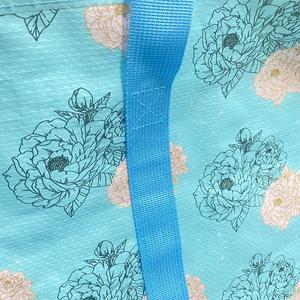 カスタム再利用可能ポリプロピレン製トートショッピングバッグ 中サイズ 大きめ 防水食料品バッグ ロゴ入りPP織りトートバッグ ギフト用 - Product Image 5