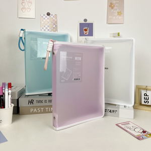 जिपर के साथ बड़े <span class=keywords><strong>pp</strong></span> फ़ाइल फ़ोल्डर, पुस्तकों के लिए बड़े उद्घाटन और ए 4 पेपर कैंडी रंग और टिकाऊ स्लिंग - Product Image 1