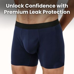 Caleçon Boxer en Coton Lavable et Réutilisable Anti-Fuites <span class=keywords><strong>pour</strong></span> Incontinence <span class=keywords><strong>Urinaire</strong></span> Masculine à Fort Débit - Product Image 2
