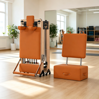 Tempat Tidur Reformer Pilates Kayu Berkualitas Tinggi, Tahan Lama, Aman, Dapat Disesuaikan, dan Portabel untuk Penggunaan di Studio Yoga dan Peralatan Kebugaran di Rumah