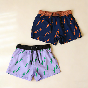 Ensemble de vêtements pour bébé garçon, shorts et chemises à motif de foudre, pour garçons de 4 à 12 <span class=keywords><strong>mois</strong></span>, nouveau-né - Product Image 2