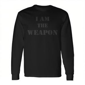 Camiseta de manga larga I Am The Weapon, unisex, con cuello redondo, ropa promocional para adultos - Product Image 2