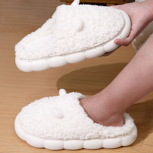 Pantoufles de créateur en EVA de haute qualité pour femmes, doublure en peluche, pantoufles fourrées pour femmes avec assurance qualité - Product Image 1