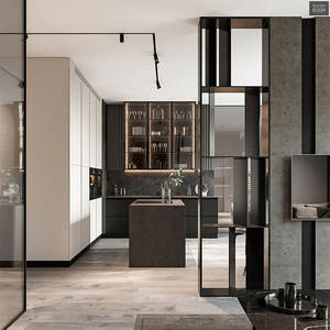 <span class=keywords><strong>Cloison</strong></span> <span class=keywords><strong>de</strong></span> séparation sur mesure en bois massif avec rangement intégré pour salon – <span class=keywords><strong>Meuble</strong></span> <span class=keywords><strong>de</strong></span> séparation d'espace - Product Image 4