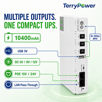 Batterie au lithium 10400mAh Mini DC UPS 18W/36W avec POE 15V/24V pour routeur, CCTV, modem et systèmes de sécurité