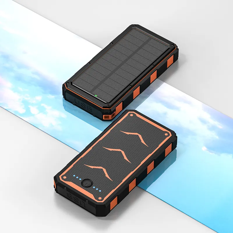 Outdoor Camping External Backup Battery Pack Usb 5v Outputs With Flashlights Portable Charger Solar Travel Power Bank