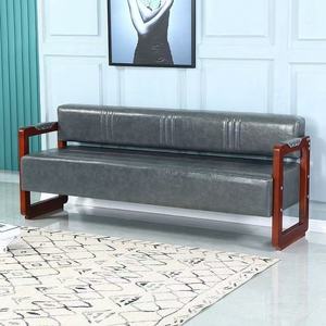Sillón de Espera para Barbería, Silla de Salón Ergonómica de Madera Maciza Retro, Silla de Descanso para Clientes de Salón de Belleza, Peluquería y Uñas - Product Image 2