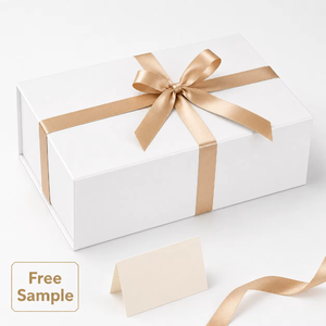 <b>White</b> Recyclable Custom Logo Clothing Shoe Folding Packaging Paper <b>Box</b> Cardboard Rigid Folded Magnetic Closure <b>Gift</b> <b>Box</b> - Product Image 1