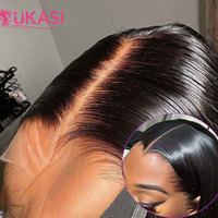 Pelucas de Cabello Humano Liso Natural Vietnamita 13*4 13*6 con Encaje Frontal, Peluca Frontal de Encaje HD con Cutícula Alineada para Mujeres Negras