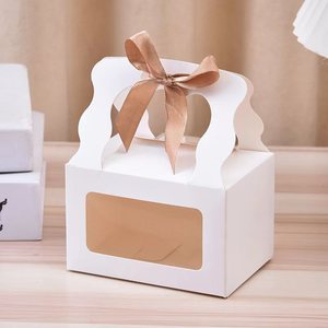 Caja Rectangular de Cartón Kraft y Cartulina Blanca con Ventana Abatible, Portátil, para Empacar Alimentos, Pan y Pasteles Pequeños - Product Image 5
