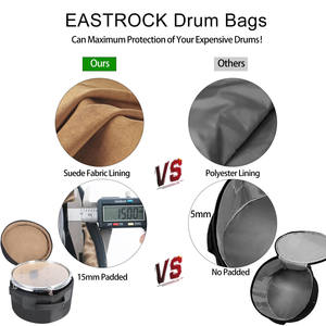 Free sample Free Sample Drum Barrel Bags Different Size Foam Padded Music Instrument Bag High Quality Deluxe Drums Bag Set Kits - Product Image 4