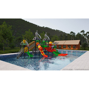 Construction métallique d'équipement de terrain de jeu de <span class=keywords><strong>toboggan</strong></span> d'eau pour enfants de tigre> Capacité de 500kg> Conception - Product Image 3