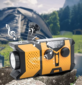 <span class=keywords><strong>Radio</strong></span> d'urgence à énergie solaire portable avec lampe de poche à manivelle et batterie externe 2000mAh pour cadeau de survie en camping - Product Image 4