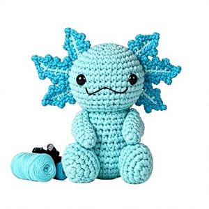 Kit <span class=keywords><strong>de</strong></span> Ganchillo <span class=keywords><strong>Amigurumi</strong></span> <span class=keywords><strong>de</strong></span> Axolotl para Principiantes, Hilo <span class=keywords><strong>de</strong></span> Algodón Leche <span class=keywords><strong>de</strong></span> 4 Cabos 1/8NM, Suministros Completos <span class=keywords><strong>de</strong></span> Ganchos, Kit <span class=keywords><strong>de</strong></span> Manualidades DIY para Muñecas, Venta al por Mayor OEM - Product Image 2