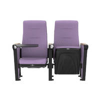 Chaise de salle de conférence moderne en tissu L-A07P avec tablette pour auditorium scolaire