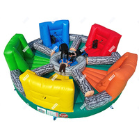 Jeu de sport interactif gonflable géant pour enfants et adultes Jeu gonflable à l'élastique affamé d'hippopotame Chow Down