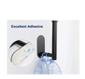 Porte-serviettes en papier toilette auto-adhésif en acier inoxydable, montage mural sans perçage, distributeur de rouleaux de serviettes en papier pour salle de bain et cuisine - Product Image 6