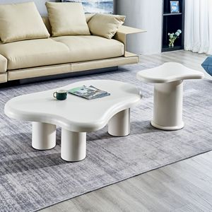 Gran oferta, nuevos muebles de mesa HDF, mesa de centro en forma de nube, mesa de centro Modular de sala de estar blanca a precio barato - Product Image 1