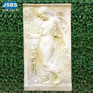 Stone Carved Marble Statues Of Fixing Her Sandal Wall Relief Sculpture