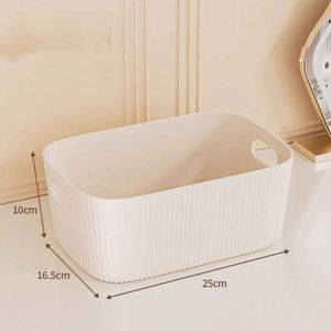 Boîte de rangement de bureau rectangulaire en plastique, panier organisateur pour la salle de bain, la cuisine, les cosmétiques, les articles divers, les collations, les jouets - Product Image 4