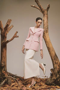 Top tendance gel femmes élégant Style décontracté jupe crayon respirant laine goutte taille automne bureau porter fabriqué au Vietnam - Product Image 3