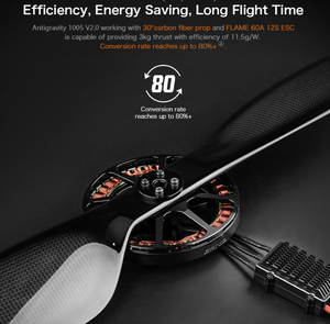 Moteur Brushless T-MOTOR MN1005 V2.0 KV90 1500W 12S 48V 10KG 20KG pour Multirotor VTOL UAV - Accessoire de Drone - Product Image 6