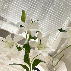 Flor Artificial de Lirio con Aspecto Realista para Decoración del Hogar, Mesa de Sala de Estar y Accesorios de Fotografía de Bodas, Ocasión de Acción de Gracias - Product Image 4