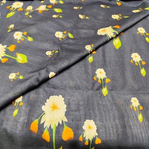 Tela de Seda Cruda Negra Multiusos, Tejida, Suave, Ligera, Transpirable, para Acolchado, Costura, Manualidades, Diseño y Confección de Vestidos - Product Image 1