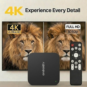 Decodificador de TV Inteligente Android Personalizado 2026 WiFi5 4K 8G+32G Quad Core Android 9 Receptor IPTV para Transmisión de Deportes en Vivo - Product Image 1