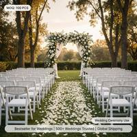 Chaise commerciale pliable et empilable en plastique, moderne, respirante, à grille perforée, pour événements hôteliers, mariages et fêtes en extérieur
